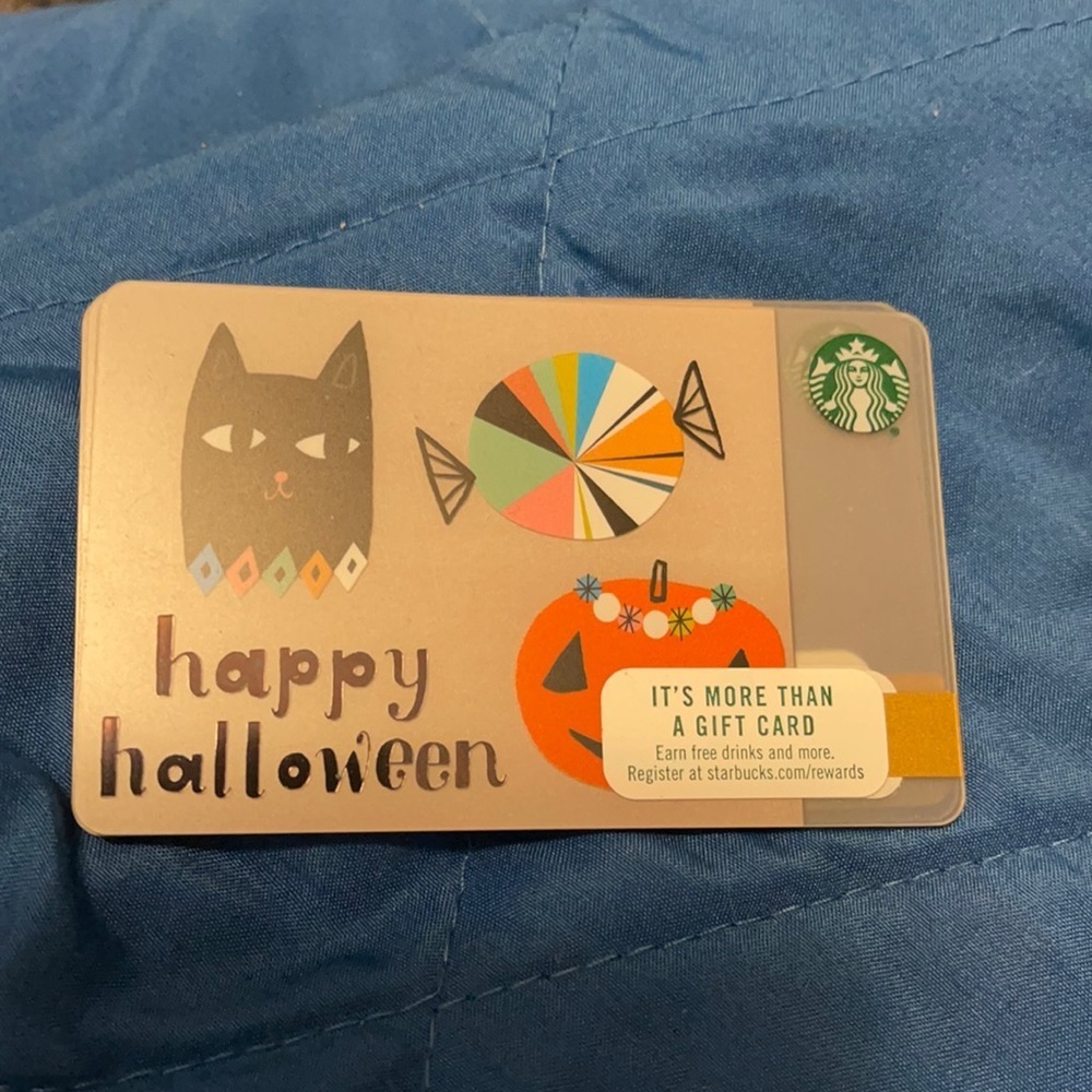 Starbucks happy Halloween gift cards 5 pack cat
